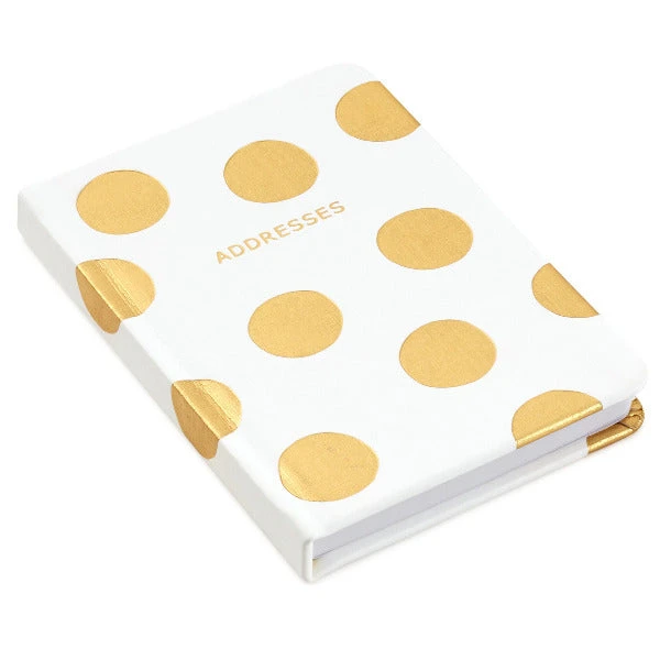 Hallmark Gold Polka Dots Address Book 3 Hallmark Gold Polka Dots Address Book