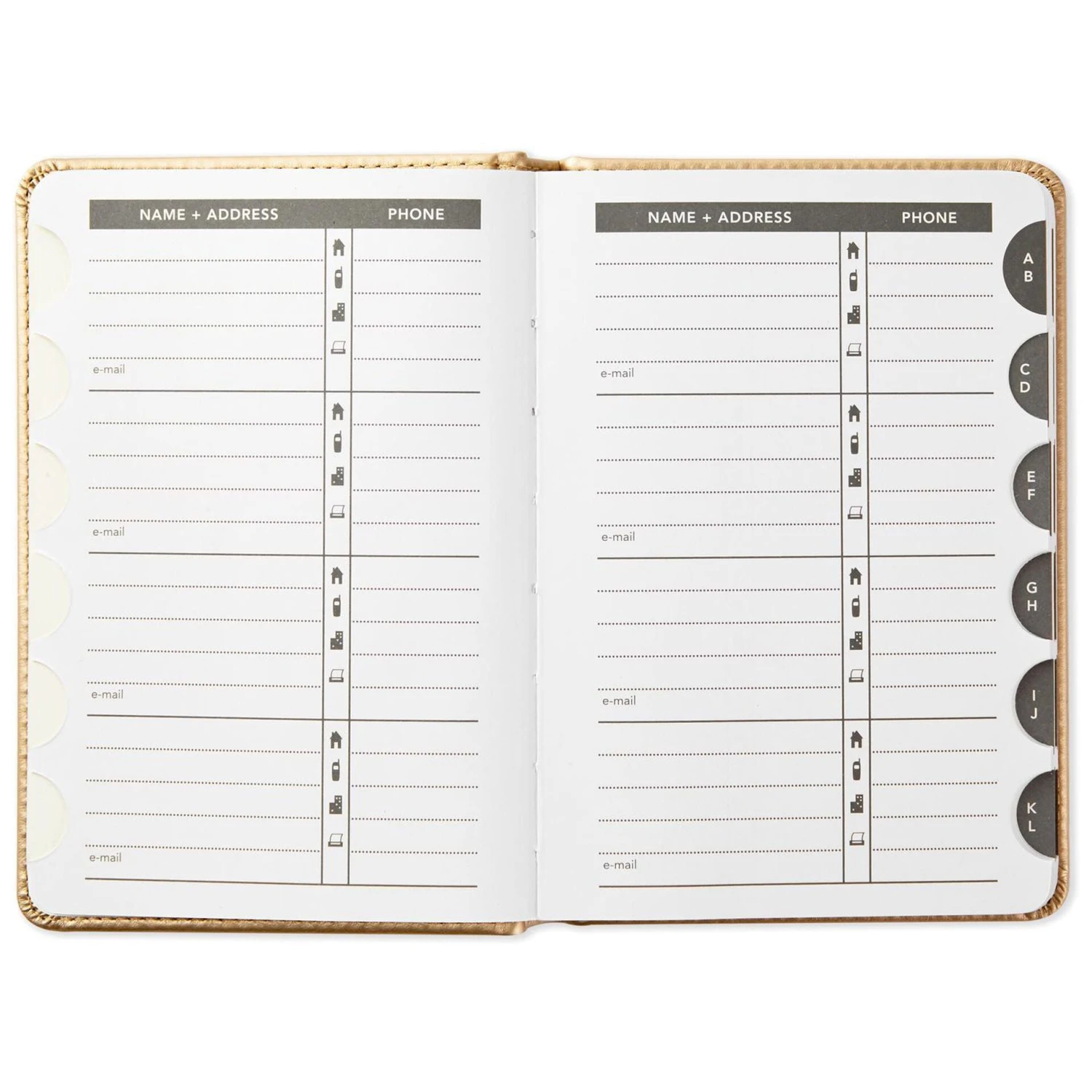 Hallmark Satin Gold Address Book 4 Hallmark Satin Gold Address Book - Image 2