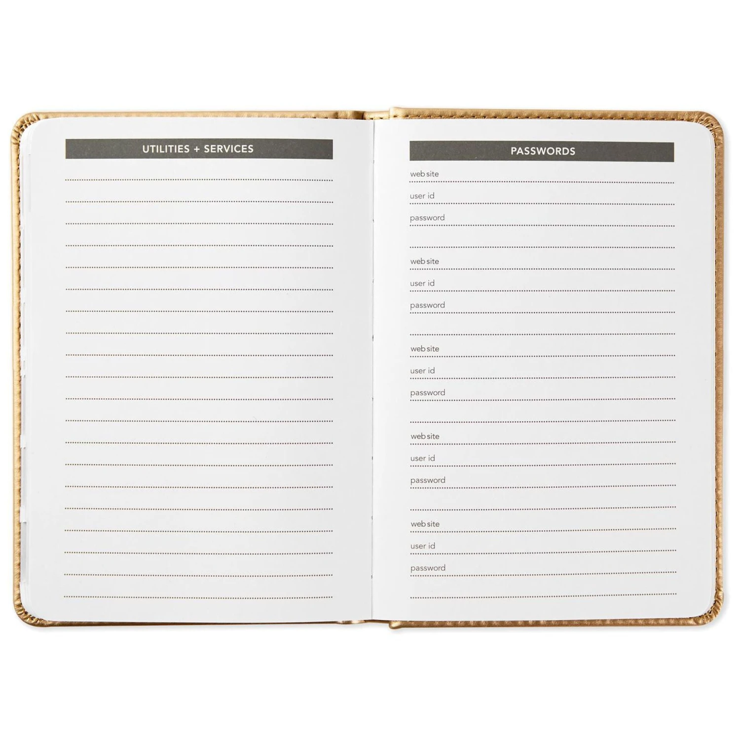 Hallmark Satin Gold Address Book 5 Hallmark Satin Gold Address Book - Image 3