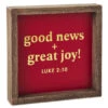 Hallmark DaySpring Candace Cameron Bure Good News Great Joy Wood Quote Sign, 7x7 -Hallmark 0001CBJ2008