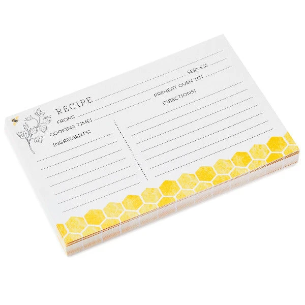 Hallmark Yellow Honeycomb Recipe Refill Cards 3 Hallmark Yellow Honeycomb Recipe Refill Cards