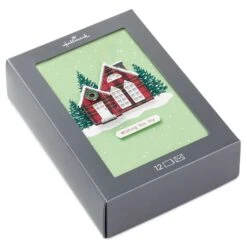 Hallmark Charming Plaid Cottage Boxed Christmas Cards, Pack Of 12