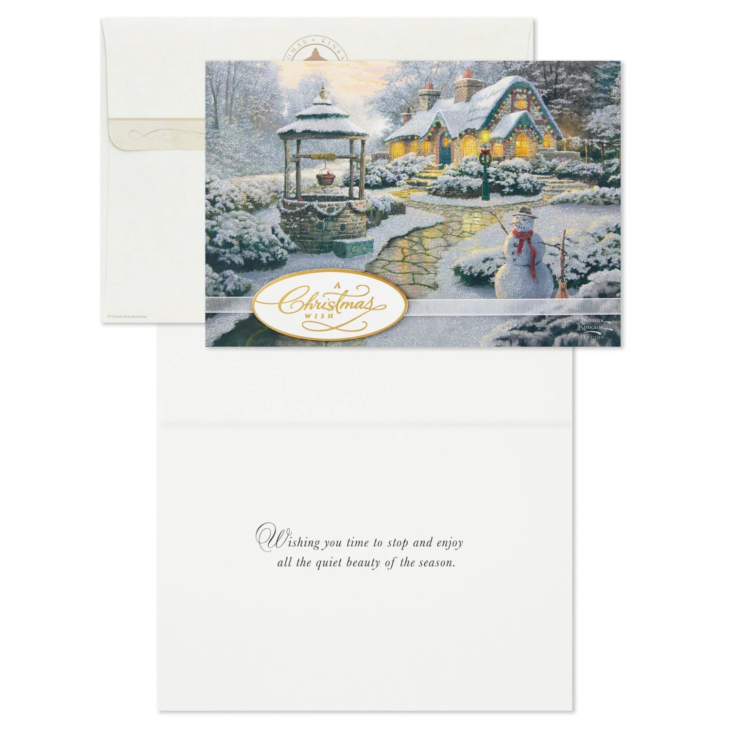 Hallmark Thomas Kinkade Quiet Beauty Boxed Christmas Cards, Pack Of 12 4 Hallmark Thomas Kinkade Quiet Beauty Boxed Christmas Cards, Pack Of 12 - Image 2