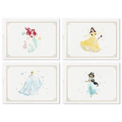 Hallmark Disney Princess Assorted Boxed Blank Note Cards Multipack, Pack Of 24