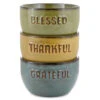 Grateful Thankful Blessed Glazed Ceramic Bowls, Set Of 3 -Hallmark 1FAL1728