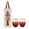 Hallmark Nutcracker Bottle Bag And Stemless Wine Glasses Holiday Gift Bundle, Set Of 3 1 Hallmark Nutcracker Bottle Bag And Stemless Wine Glasses Holiday Gift Bundle, Set Of 3 -Hallmark 1XKT5075
