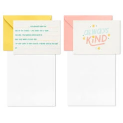 Hallmark Little World Changers™ Assorted Blank Note Cards In Caddy, Pack Of 24 12 Hallmark Little World Changers™ Assorted Blank Note Cards In Caddy, Pack Of 24 -Hallmark Assorted Kids Blank Note Cards in Caddy 3SOM1188 04