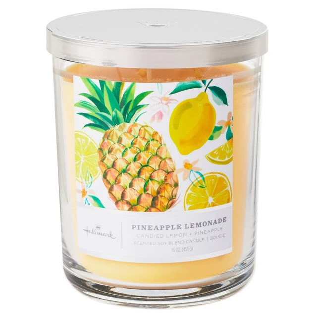 Hallmark Pineapple Lemonade 3-Wick Jar Candle, 16 Oz. 3 Hallmark Pineapple Lemonade 3-Wick Jar Candle, 16 Oz.