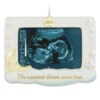 Hallmark Sweetest Dream Come True 2023 Porcelain Photo Frame Ornament -Hallmark Baby Sonogram Picture Frame Keepsake Ornament 1999QHX3117 01
