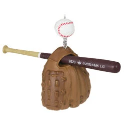 Hallmark Baseball Star 2023 Ornament 13 Hallmark Baseball Star 2023 Ornament -Hallmark Baseball Bat Glove and Ball Keepsake Ornament 1399QGO2697 06