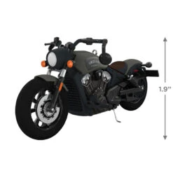 Hallmark Indian Motorcycle® Scout Bobber 2023 Metal Ornament -Hallmark Black Indian Motorcycle Keepsake Ornament 2199QXI6037 03