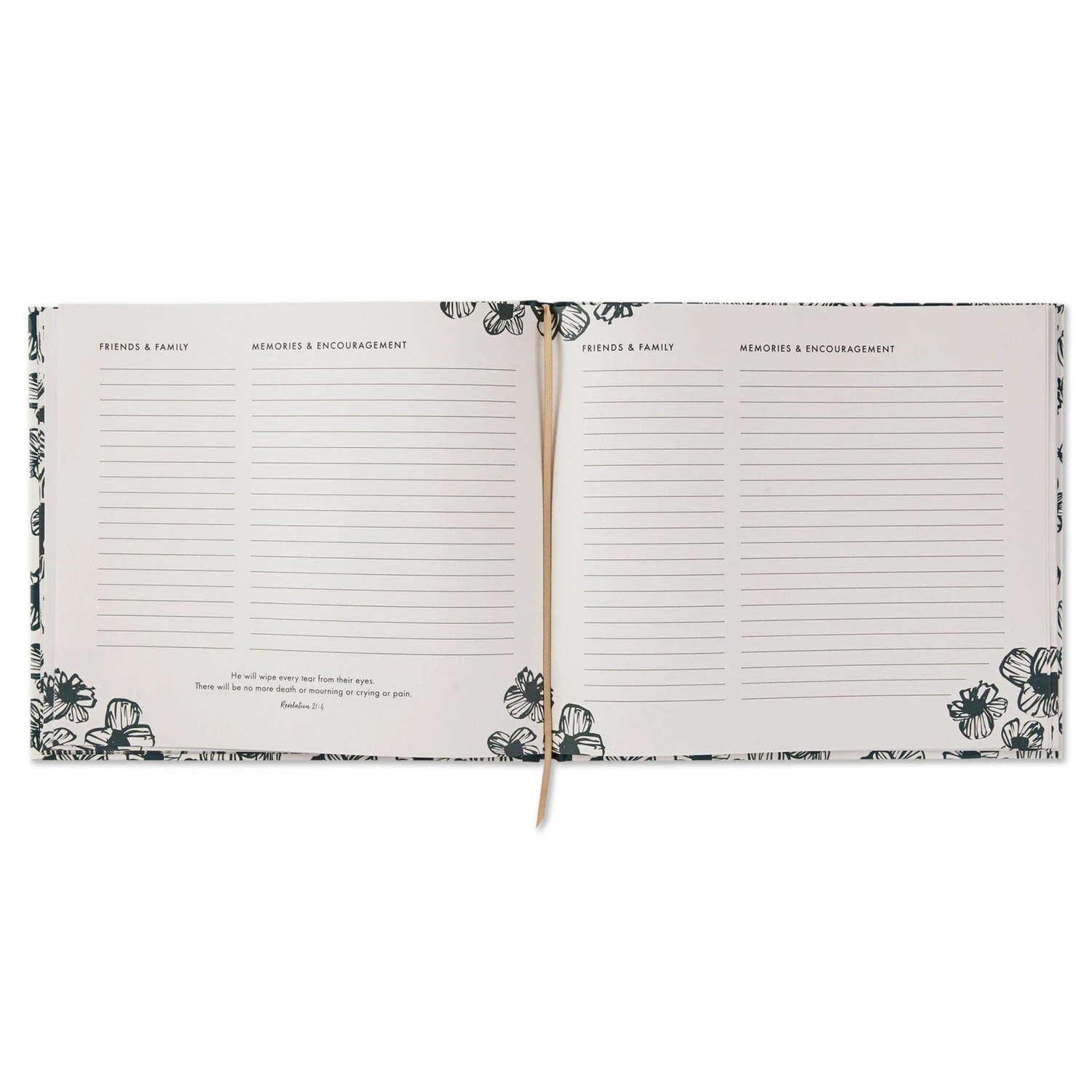 Hallmark In Loving Memory Floral Funeral Guest Book 4 Hallmark In Loving Memory Floral Funeral Guest Book - Image 2