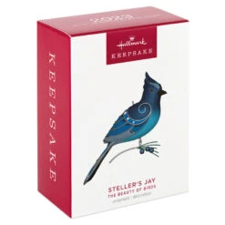 Hallmark The Beauty Of Birds Steller's Jay Ornament -Hallmark Blue Jay Bird Keepsake Ornament 1799QXR8057 04