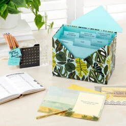Hallmark Premium Assorted Handmade All-Occasion Cards In Leaf Print Organizer, Box Of 24 -Hallmark Bulk Handmade AllOccasion Cards in Storage Box 5EDX1107 10