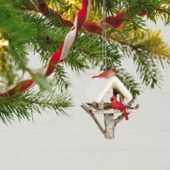 Hallmark Marjolein's Garden Winter Cardinals Ornament 9 Hallmark Marjolein's Garden Winter Cardinals Ornament -Hallmark Cardinals Birdfeeder Keepsake Ornament 1899QXR8099 02