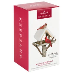 Hallmark Marjolein's Garden Winter Cardinals Ornament 11 Hallmark Marjolein's Garden Winter Cardinals Ornament -Hallmark Cardinals Birdfeeder Keepsake Ornament 1899QXR8099 04