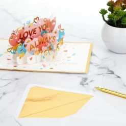 Hallmark Love You Always 3D Pop-Up Love Card 17 Hallmark Love You Always 3D Pop-Up Love Card -Hallmark Colorful Hearts 3D PopUp Love Card 1299LAD2904 07