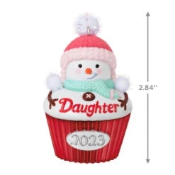 Hallmark Daughter Cupcake 2023 Ornament -Hallmark Daughter Snowman Cupcake 2023 Keepsake Ornament 1399QGO2539 03