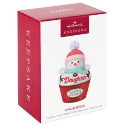 Hallmark Daughter Cupcake 2023 Ornament -Hallmark Daughter Snowman Cupcake 2023 Keepsake Ornament 1399QGO2539 04