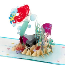 Hallmark Disney The Little Mermaid Wishing You Happiness 3D Pop-Up Card -Hallmark Disney The Little Mermaid Ariel 3D PopUp Card for Her 1499LAD2902 04