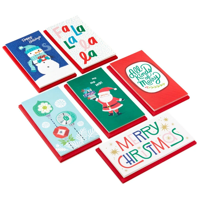 Hallmark Colorful And Casual Money-Holder Boxed Christmas Cards Assortment, Pack Of 36 3 Hallmark Colorful And Casual Money-Holder Boxed Christmas Cards Assortment, Pack Of 36