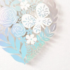 Hallmark Floral Laser Foil Heart Blank Note Cards, Box Of 8 -Hallmark Floral Laser Foil Heart Blank Note Cards 1499THK2105 03