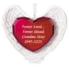 Hallmark Forever Loved Memorial Heart And Angel Wings Text Personalized Ornament -Hallmark Forever Loved Memorial Heart and Angel Wings Personalized Keepsake Ornament 2499QHE2119B1 01