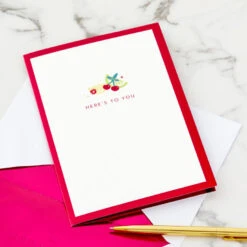 Hallmark Here's To You Cocktail Toast 3D Pop-Up Card 18 Hallmark Here's To You Cocktail Toast 3D Pop-Up Card -Hallmark Fruit Cocktail Drinks Celebration 3D PopUp Card for Her 1299LAD2897 07