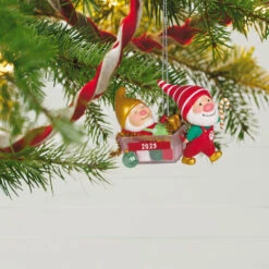 Hallmark Gnome For Christmas Special Edition 2023 Ornament -Hallmark Gnomes With Christmas Decorations Keepsake Ornament 2199QGO2817 02