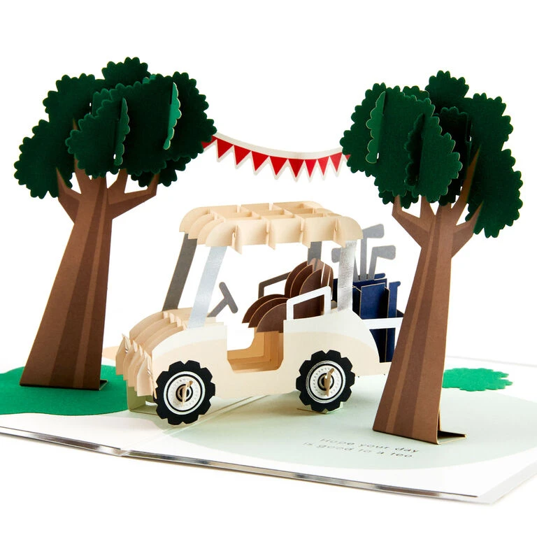 Hallmark Hope Your Day Is Good To A Tee Golf 3D Pop-Up Card 3 Hallmark Hope Your Day Is Good To A Tee Golf 3D Pop-Up Card