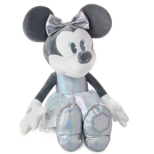 Hallmark Disney 100 Years Of Wonder Minnie Mouse Plush, 15.5" -Hallmark Gray and Iridescent Minnie Mouse Stuffed Animal 1DYG2078 01