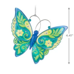 Hallmark Brilliant Butterflies Special Edition Ornament -Hallmark Green and Blue Butterfly Keepsake Ornament 1999QGO2799 03