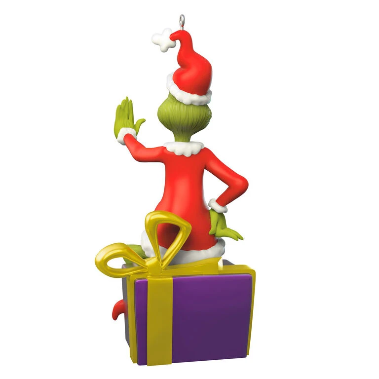 Hallmark Dr. Seuss's How The Grinch Stole Christmas!™ Grinch Peekbuster Ornament With Motion-Activated Sound 8 Hallmark Dr. Seuss's How The Grinch Stole Christmas!™ Grinch Peekbuster Ornament With Motion-Activated Sound - Image 6