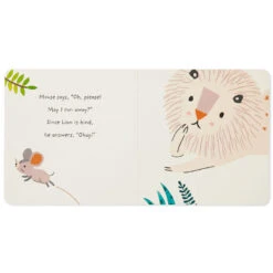 Hallmark The Lion And The Mouse Board Book And Lion Lovey Blanket Set -Hallmark Lion Lovey Blanket Lion Mouse Kindness Board Book Set 1BBY4783 05