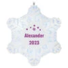 Hallmark Magic Sparkling Snowflake Block Text Personalized Ornament With Light