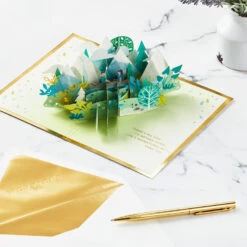 Hallmark Love Sharing Life's Adventure With You 3D Pop-Up Love Card -Hallmark Mountains and Trees 3D PopUp Love Card 1299LAD2890 06