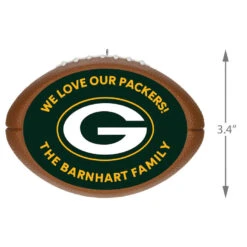 Hallmark NFL Football Green Bay Packers Text Personalized Ornament -Hallmark NFL Football Green Bay Packers Text Personalized Ornament 2499QHE1985B1 03