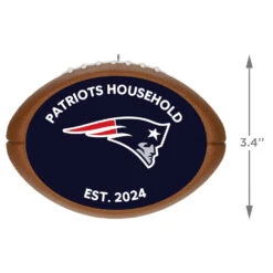 Hallmark NFL Football New England Patriots Text Personalized Ornament -Hallmark NFL Football New England Patriots Text Personalized Ornament 2499QHE1985B8 03