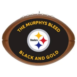 Hallmark NFL Football Pittsburgh Steelers Text Personalized Ornament