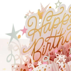 Hallmark Here's To A Happy Year Ahead 3D Pop-Up Birthday Card -Hallmark Party Decorations 3D PopUp Birthday Card 1299LAD2899 04