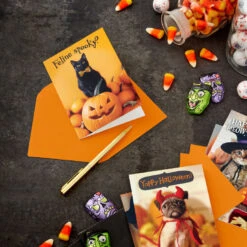 Hallmark Pet Puns Boxed Halloween Cards Assortment, Pack Of 48 13 Hallmark Pet Puns Boxed Halloween Cards Assortment, Pack Of 48 -Hallmark Pet Puns Boxed Halloween Cards Assortment 5ELT1013 06