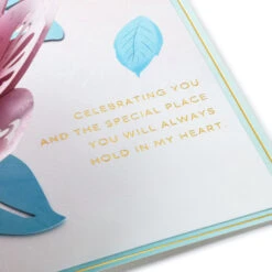 Hallmark The Special Place You Will Always Hold In My Heart Love Card -Hallmark Pink Lotus Flower 3D PopUp Love Card for Her 1299LAD2887 04