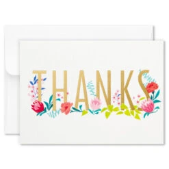 Hallmark Pretty Floral Assorted Blank Thank-You Notes, Box Of 24 -Hallmark Pretty Floral Assorted Blank ThankYou Notes in Box 1499TYN2424 03