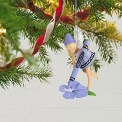 Hallmark Crayola® Periwinkle Fairy Ornament -Hallmark Purple Fairy With Crayola Crayon Keepsake Ornament 1899QXI7337 02
