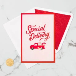 Hallmark Special Delivery 3D Pop-Up Valentine's Day Card -Hallmark Red Truck With Flowers 3D PopUp Valentines Day Card 1299IAV6066 06