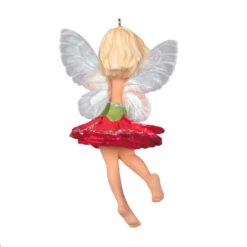 Hallmark Fairy Messengers Carnation Fairy Ornament 13 Hallmark Fairy Messengers Carnation Fairy Ornament -Hallmark Red and Green Fairy Keepsake Ornament 1499QXR8007 06