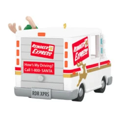 Hallmark Grandma Got Run Over By A Reindeer Musical Ornament -Hallmark Reindeer Express Delivery Truck Keepsake Ornament 2199QGO2639 08