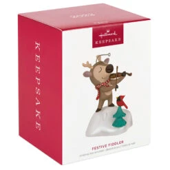 Hallmark Festive Fiddler Musical Ornament -Hallmark Reindeer Playing Violin Musical Keepsake Ornament 2199QGO2937 04