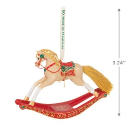Hallmark 50 Years Of Memories Rocking Horse Special Edition Porcelain Ornament -Hallmark Rocking Horse 50 Years Keepsake Ornament 2599QGO2507 03