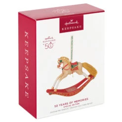 Hallmark 50 Years Of Memories Rocking Horse Special Edition Porcelain Ornament -Hallmark Rocking Horse 50 Years Keepsake Ornament 2599QGO2507 04